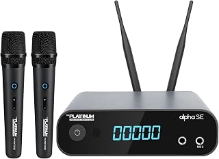The Platinum Karaoke Machine Alpha se,Smart Karaoke Machine for Adults,HDMI HDTV Connection,2 UHF Wireless Mics,Support 4K UHD Movies Features Over 23k Songs 7k Filipino Tagalog 4k Hind 12k English