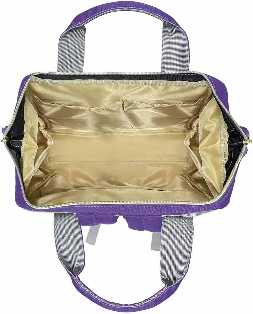Custom Made Diaper Bags for Men Women, Customized Lovely Girl Purple Diaper Bags Personalized Mommy Nursing Shoulder Casual Daypack forWomen