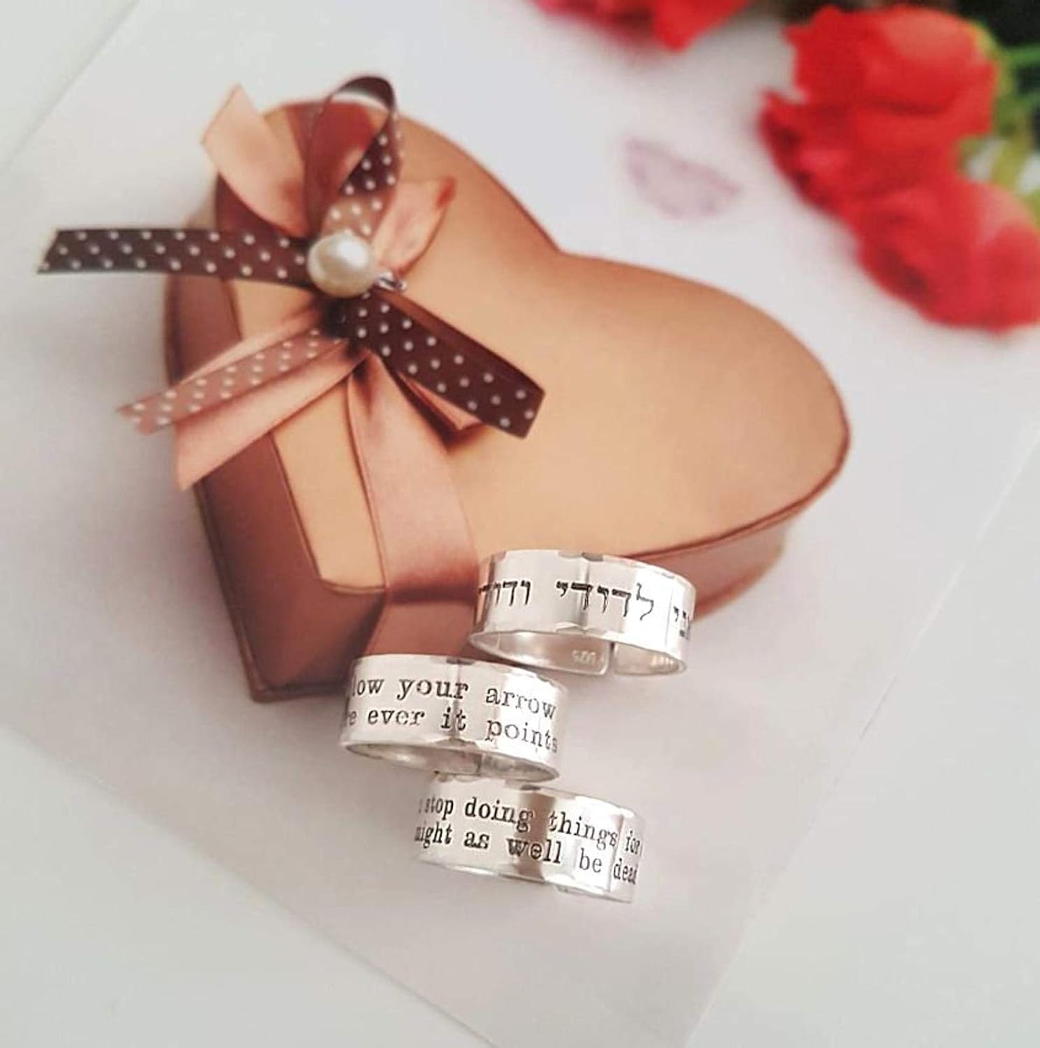 Custom Commemorative Ring Personalized Sterling Silver 925. Band Ring 2 Rows Engraved Ring Quote Promise Ring Birthday Gift Words Ring, Inspirational Ring