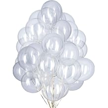 12 Inch Clear Balloons Party Latex Helium Transparent Balloon,Pack of 50