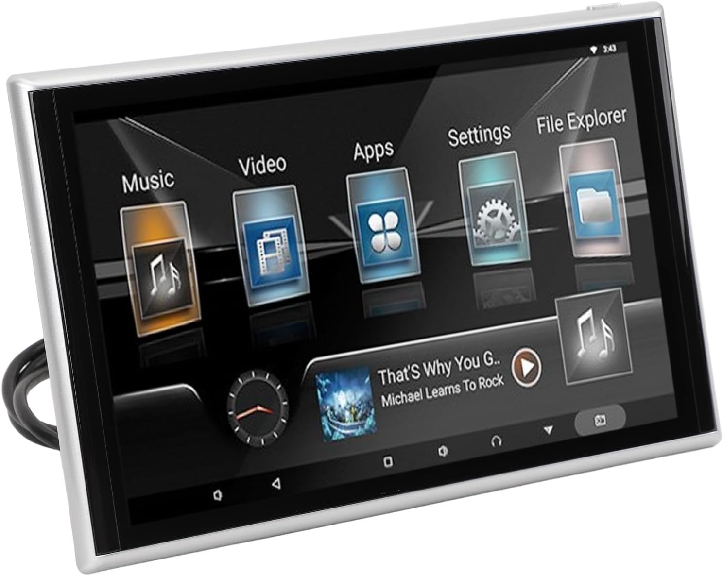 9 Inch Car Headrest 1080P HD Touchscreen Player for 11, Octa Core Processor with WLMA Internet, Miracast, AV Input, Suitable for All Cars