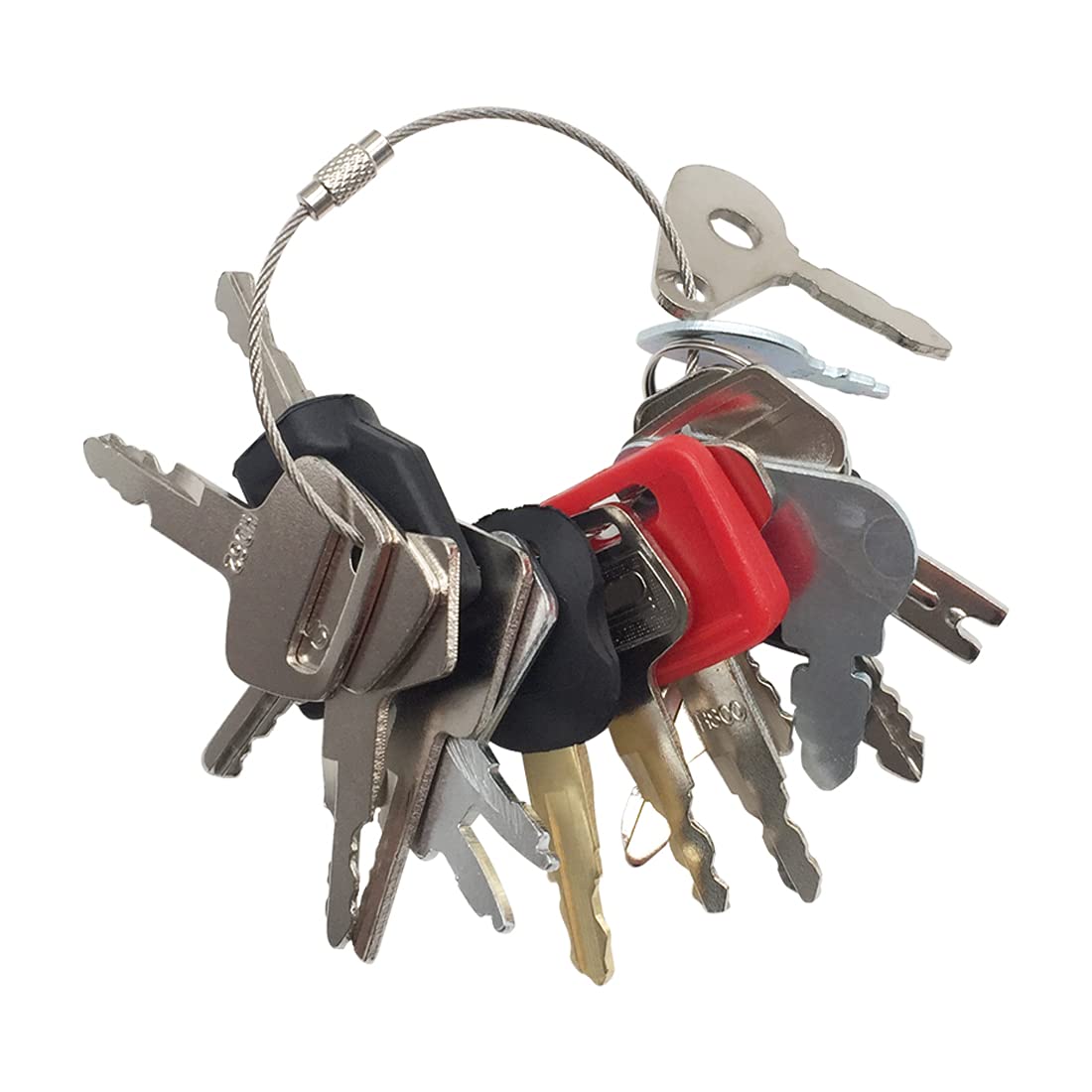 Buy BOLEWIN 16 Keys Heavy Equipment Ignition Key Set Construction Key