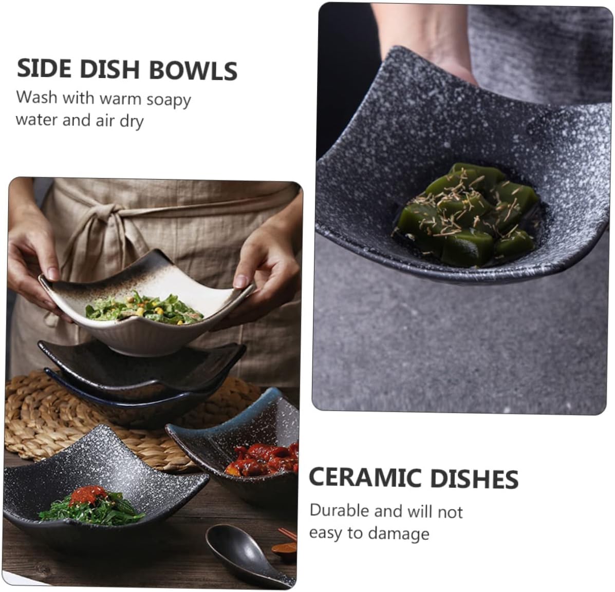 Cabilock 1pc Ceramic Sauce Dish for Dipping Sauces Side Dishes and Seasonings and Easy to Clean Porcelain Plate for Sushi and Appetizers