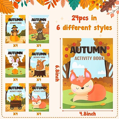 24 PCS Autumn Activity Books for Kids - image 2