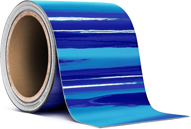 Fita adesiva de vinil para pinstriping VViViD Blue Mirror Chrome com liberação de ar – 7,62 cm x 6,10 m