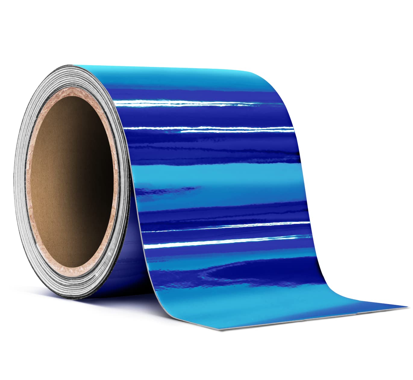 VViViD Blue Mirror Chrome Air-Release Adhesive Vinyl Pinstripe Tape Roll (2 Inch x 20ft)