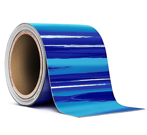 Miniatura 4 de VViViD Rollo de cinta adhesiva de vinilo cromado de liberación de aire azul (2 pulgadas x 20 pies)