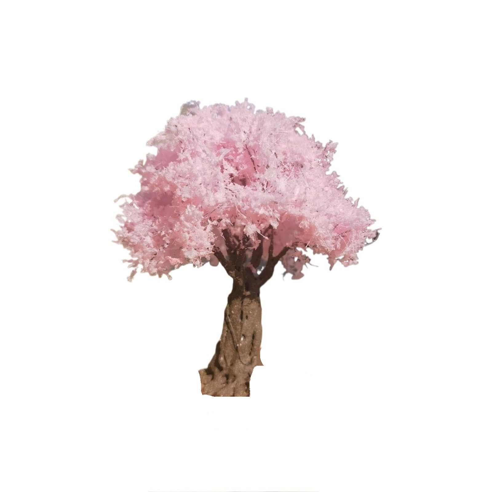 SNGUOQ 10Pcs Simulation Cherry Blossom Tree House Decor Landscape Animation Garden Scenery Diorama For Scale Landscape Architecture Scenery Ornament Scenery (A10cm)