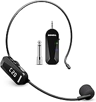 Vista 1 de TONOR - Auriculares inalámbricos con micrófono, sistema de auriculares con micrófono UHF, micrófono de mano y de cabeza 2 en 1, micrófono de oreja