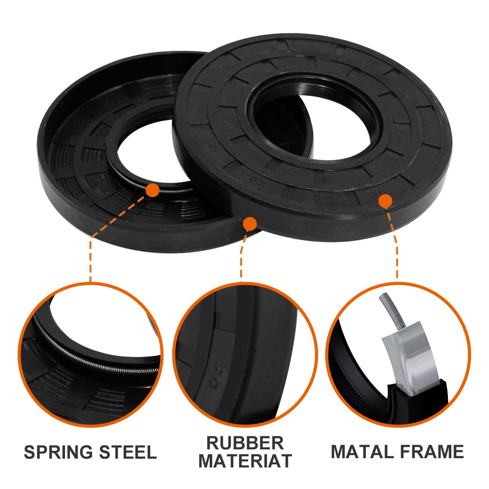 Shaft Oil Seal TC22x48x7 Rubber Covered Double Lip W/Garter