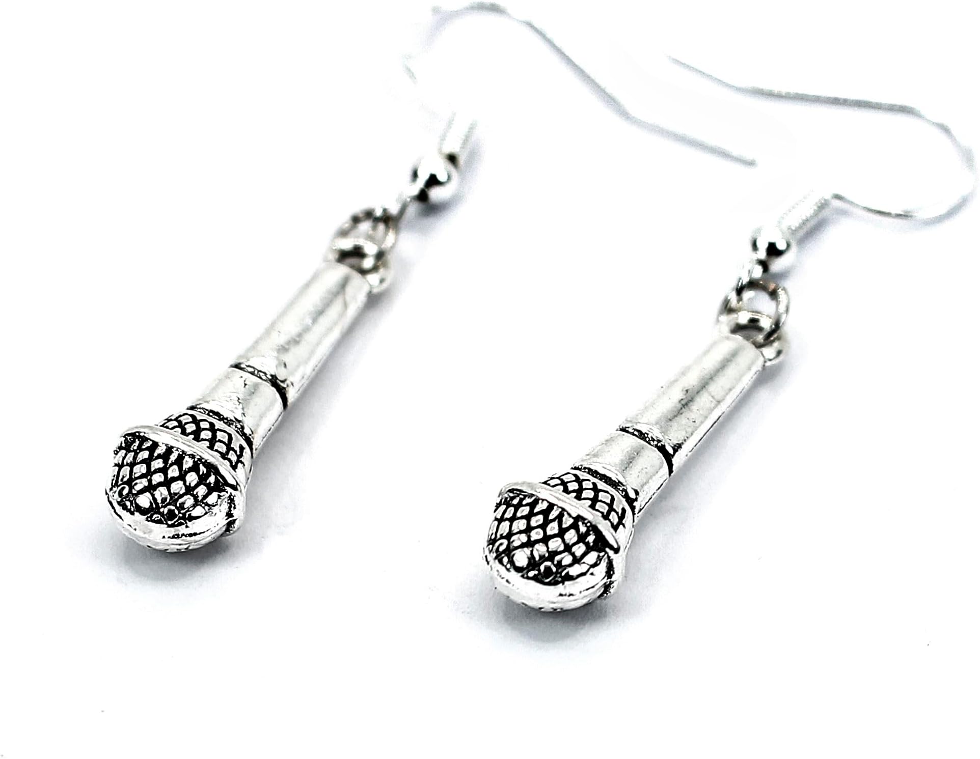 Micraphone Earrings, Ideal Music Gift, Drop is 2.5 cm, Singers Present, Handmade in Cornwall