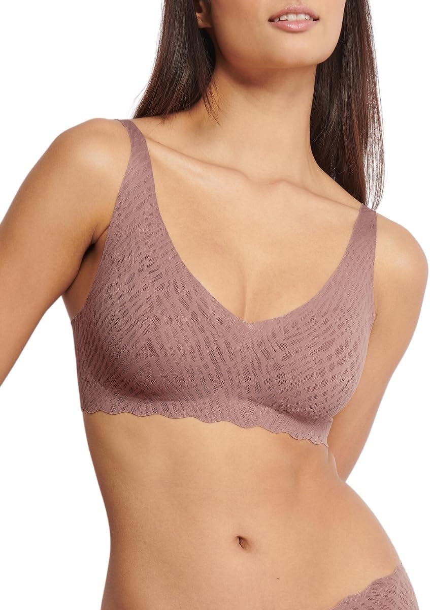Sloggi Zero Feel Bliss Soft Bra Non Wired Soft Cup Seamless Underwear Lingerie
