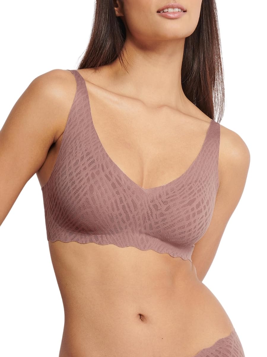 Sloggi Women's Marron Bra Zero Feel Bliss Soft