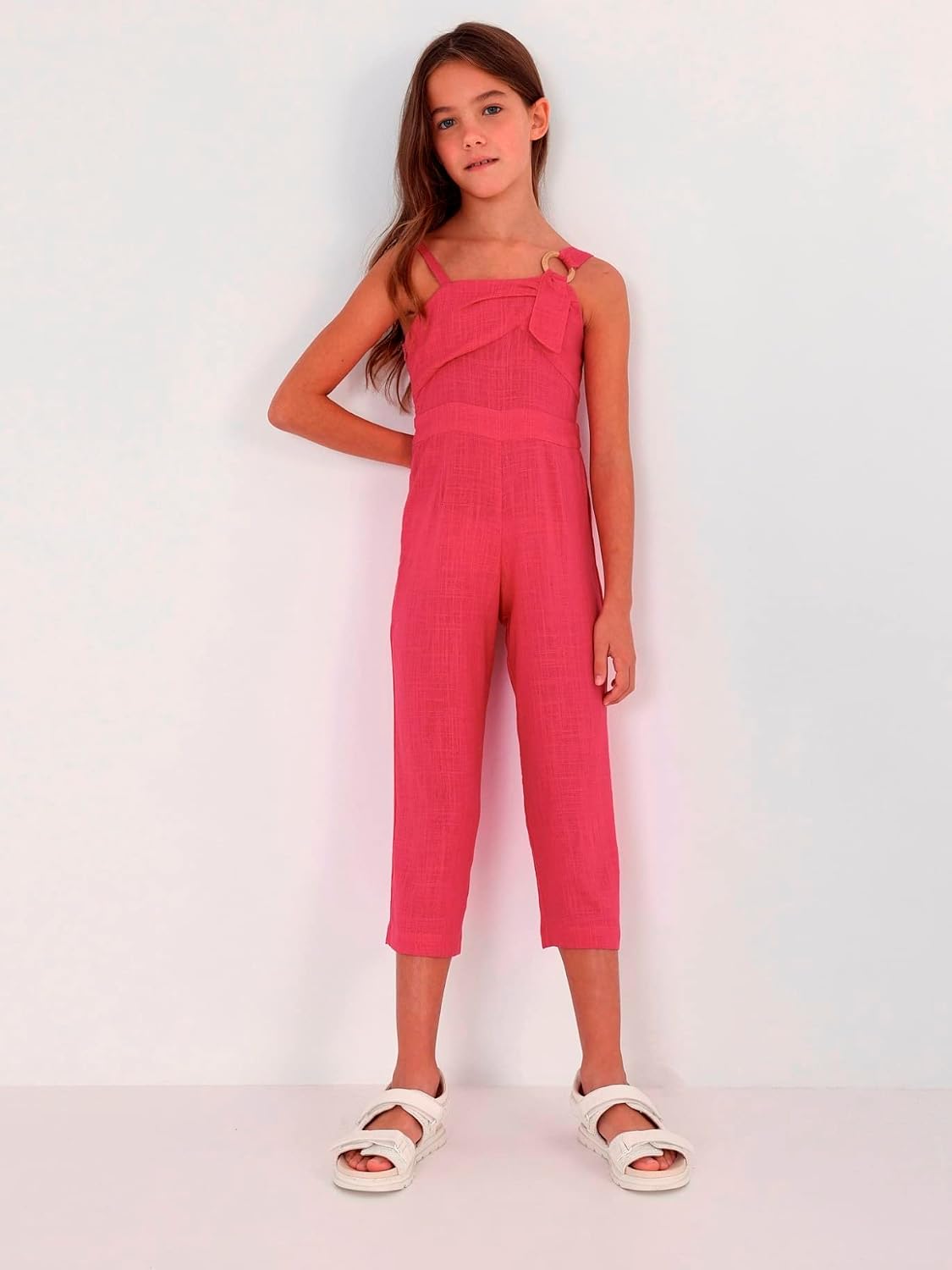 Mayoral linen romper for Girls Bougainvil
