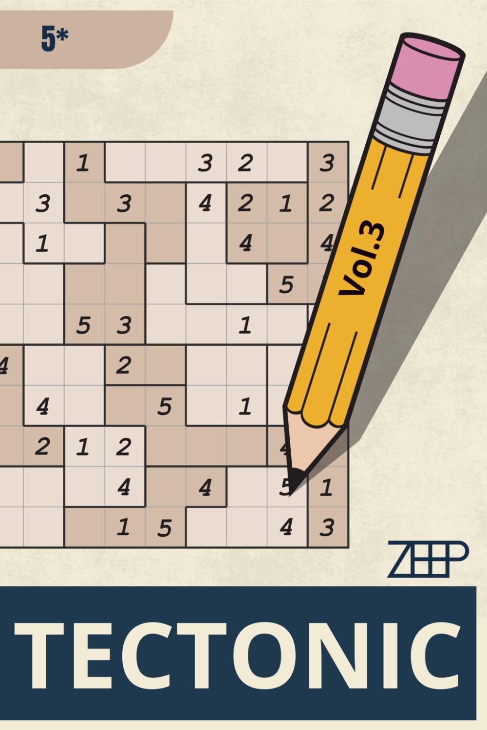 Tectonic Puzzelboek 5 Sterren Vol.3 | 300 Uitdagende Tectonic Puzzels voor Volwassenen: Voor ervaren puzzelaars die houden van intens logisch denkwerk ... ook bekend als Suguru en Number Blocks