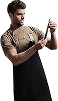 Vista 2 de Conjunto de chaqueta de chef para hombre (abrigo+delantal)