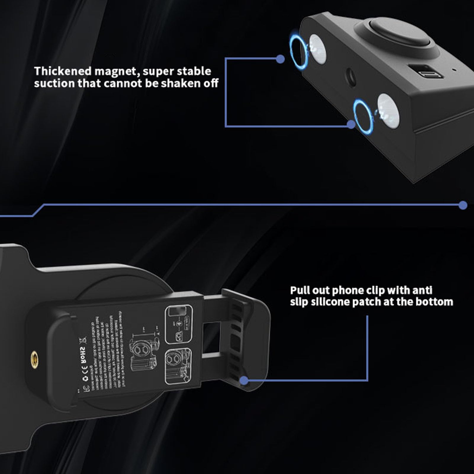 VBESTLIFE Supporto per Impugnatura per Smartphone Simile a Fotocamera con Telecomando Wireless, Impugnatura Universale per Scattare Foto da Telefono per e IOS