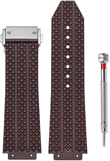 [Sibehill] 表带 Hublot替换用表带 24mm*17mm 硅 橡胶表带 [适用于经典融合/Ubro Big Ban]