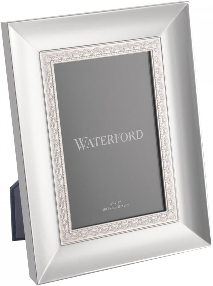 LISMORE LACE patterned 4x6 silver frame by Waterford 4x6