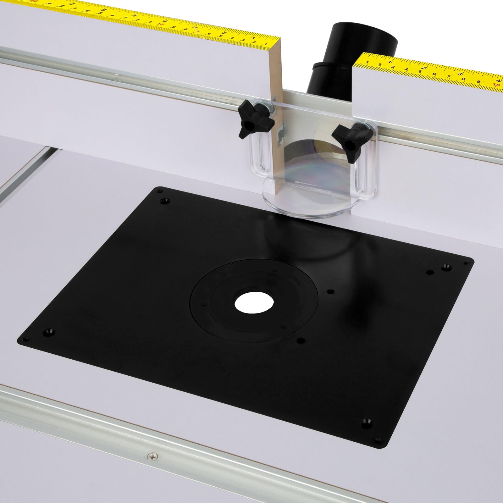 EBERTH Tavolo per fresatrice, banco da lavoro per fresatrice, tavolo da lavoro 810 x 610 mm, diametro cesto fresa 40-190 mm, altezza di lavoro 880 mm, attacco per hoover, spessore tavolo 36 mm