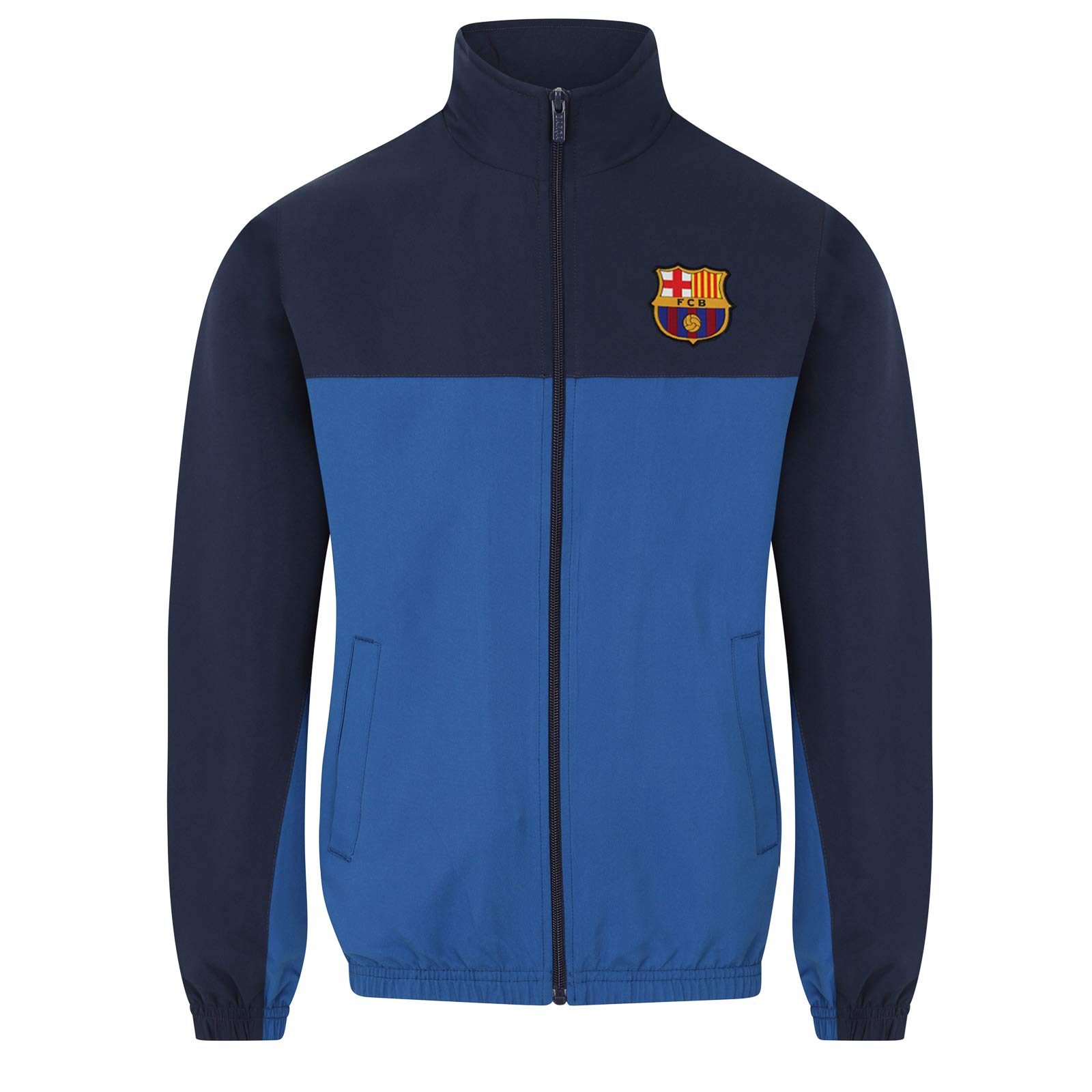 FC Barcelona - Jungen Trainingsanzug - Jacke & Hose - Offizielles Merchandise - Geschenk für Fußballfans - Navyblau - 8-9 Jahre