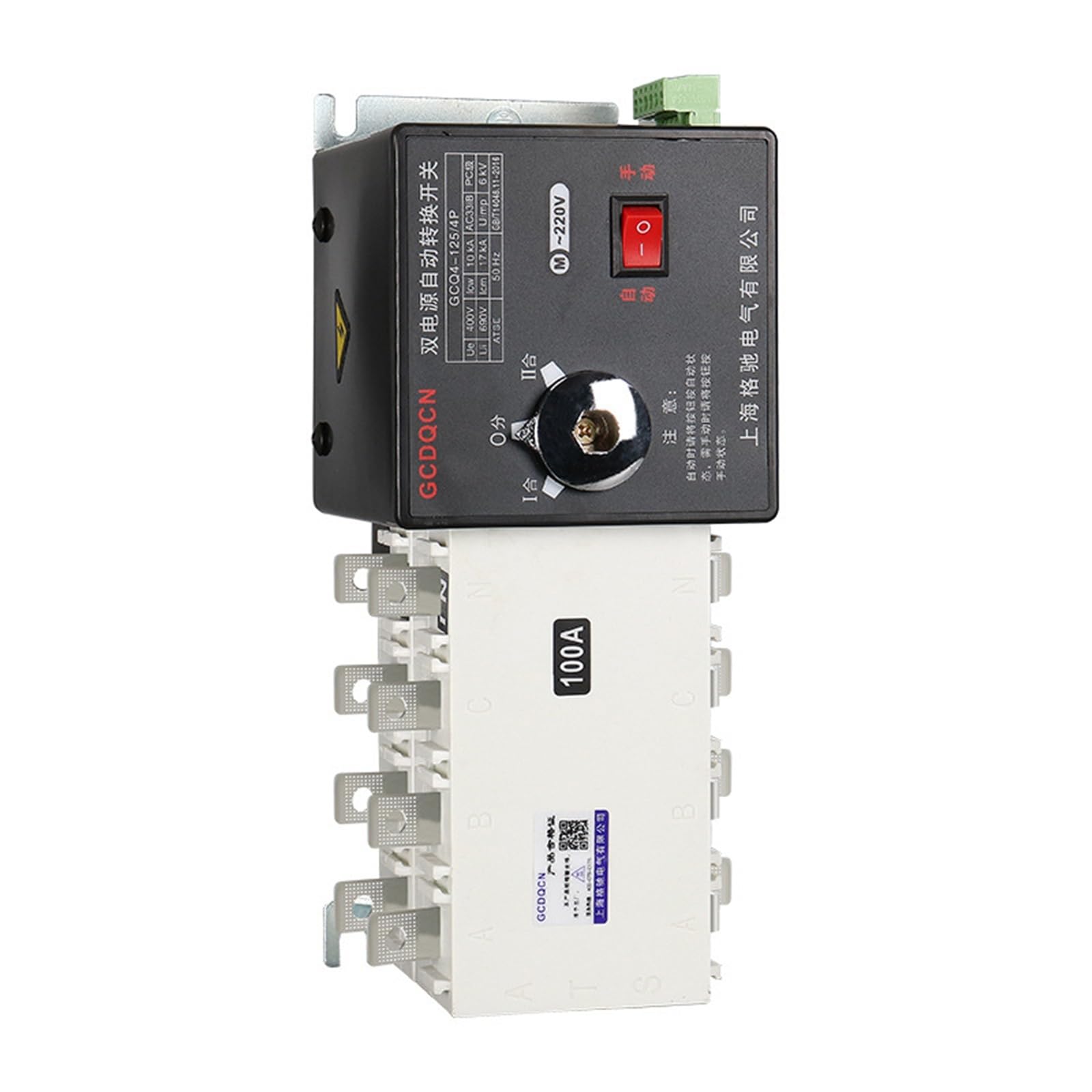 GCQ4 Interruptor de transferencia automático doble potencia nivel PC aislado generación energía red contra incendios(4P400A)