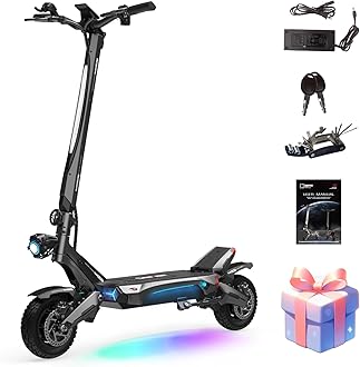 NANROBOTElectric Scooter Adults 40mph Dual Motor Electric Scooter with Suspension 40Miles Range Fast Sports Escooter Folding 10" Off Road Tires 330LBS Max Load Complies with UL2272 Certification