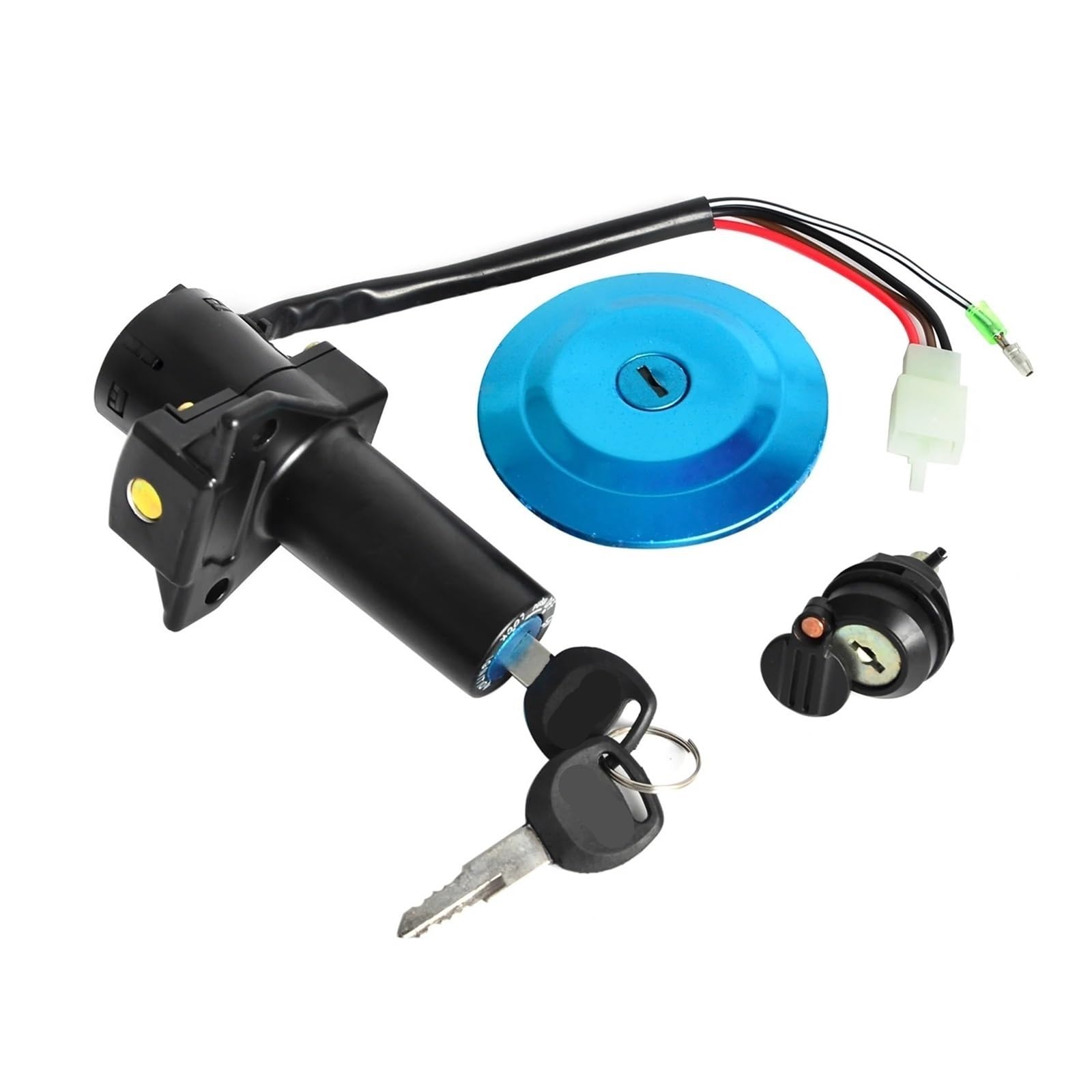 Bloqueo De Encendido para Yamaha YBR125 2002-2014 2015 2016 2017 2018 2019 2010 2011 2012 2013 Conjunto De Bloqueo Interruptor Encendido Tapa Combustible Cerradura Asiento Interruptor