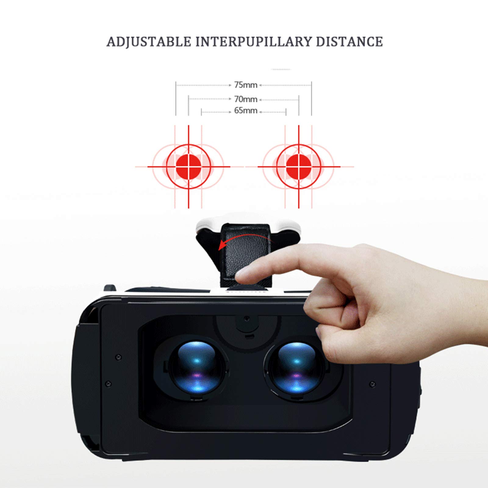 Occhiali VR 3D Realtà Virtuale con Controller Bluetooth, 130° FOV, Compatibile con Tutti Gli Smartphone Come Galaxy, Android, Huawei, da 4,7 a 6 Pollici