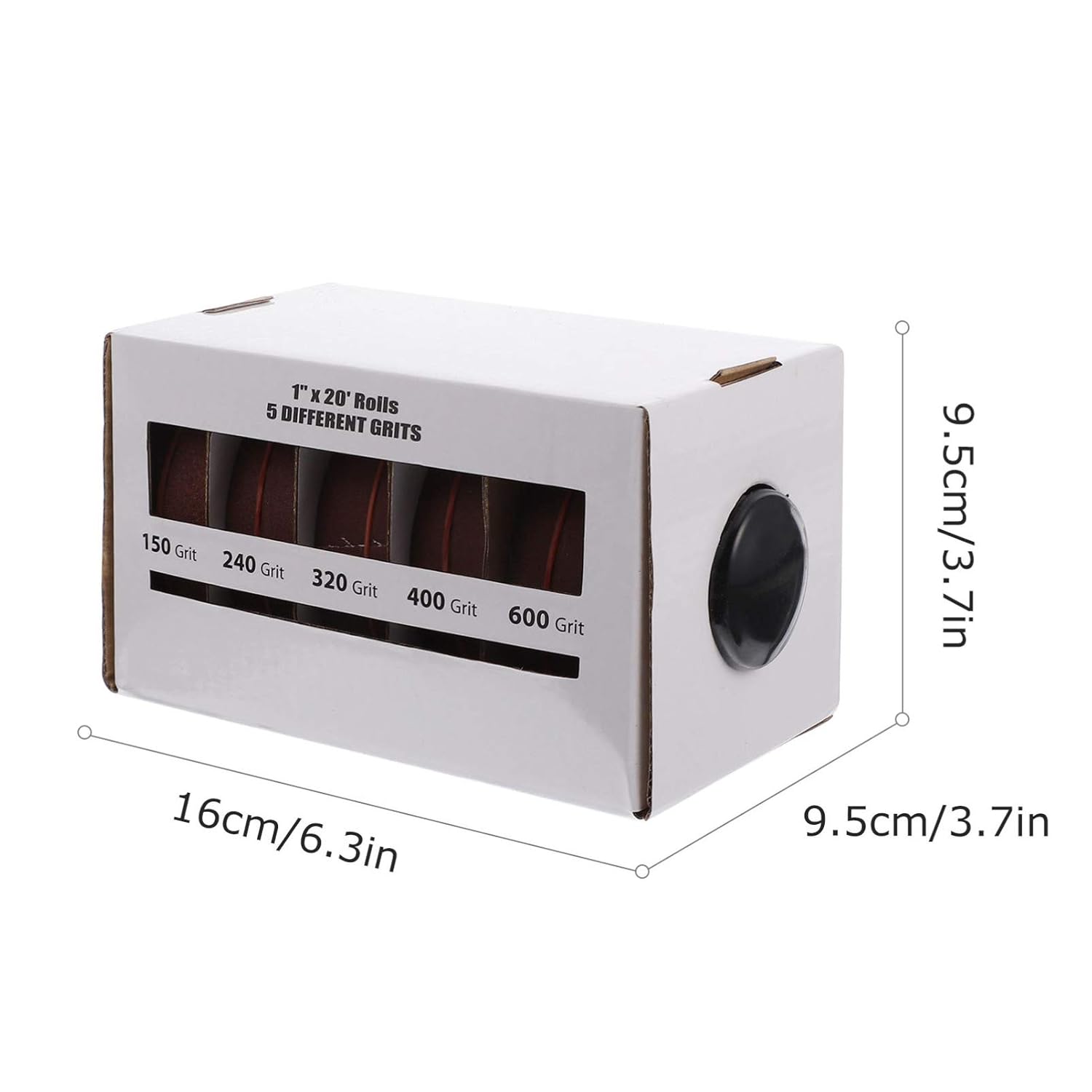 Emery Cloth Sanding Roll Boxed Abrasive Strips for Carpentry and Metalworking Design for High-Speed Dry Sanding for Objects and Pet Manicure