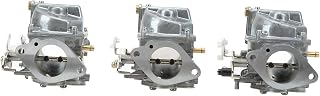 Conjunto de carburador inclui 3 carburadores de alta vedação e design forte adequado para motor de popa 3 cilindros 85hp 2 tempos garante mistura de combustível eficiente e motor