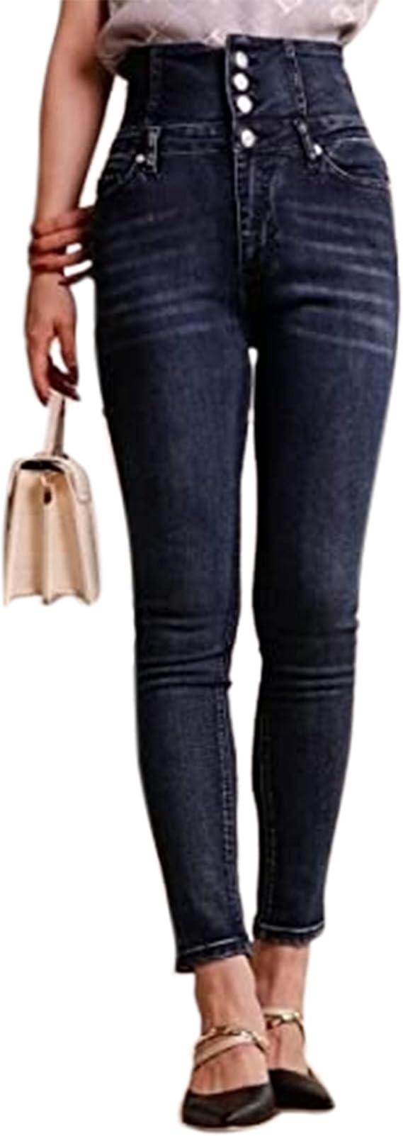 Amazon リップサービス サス付きhwスキニーデニムパンツ インディゴ M ジーンズ 通販