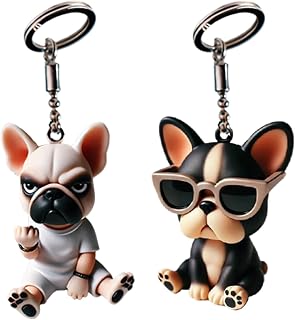 Siehe Beschreibung French Bulldog Car Keyring Cute Dog Bag Funny Pendant Backpack Accessory Ideal For Pets A Siehe Beschreibung