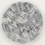 PWGHWG 35 Stück Buchstaben Ausstecher Edelstahl Alphabet und Zahlen Ausstechformen für Kekse...