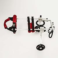 Vista 7 de Silla de ruedas para perros pequeños para patas traseras, carritos para perros ligeros y ajustables con ruedas, silla de ruedas para perros mayores