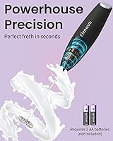 Vista 3 de Elementi Mezclador de bebidas de mano - Agitador eléctrico y potente varita mezcladora de polvo de proteínas, mini varita espumadora fácil de usar