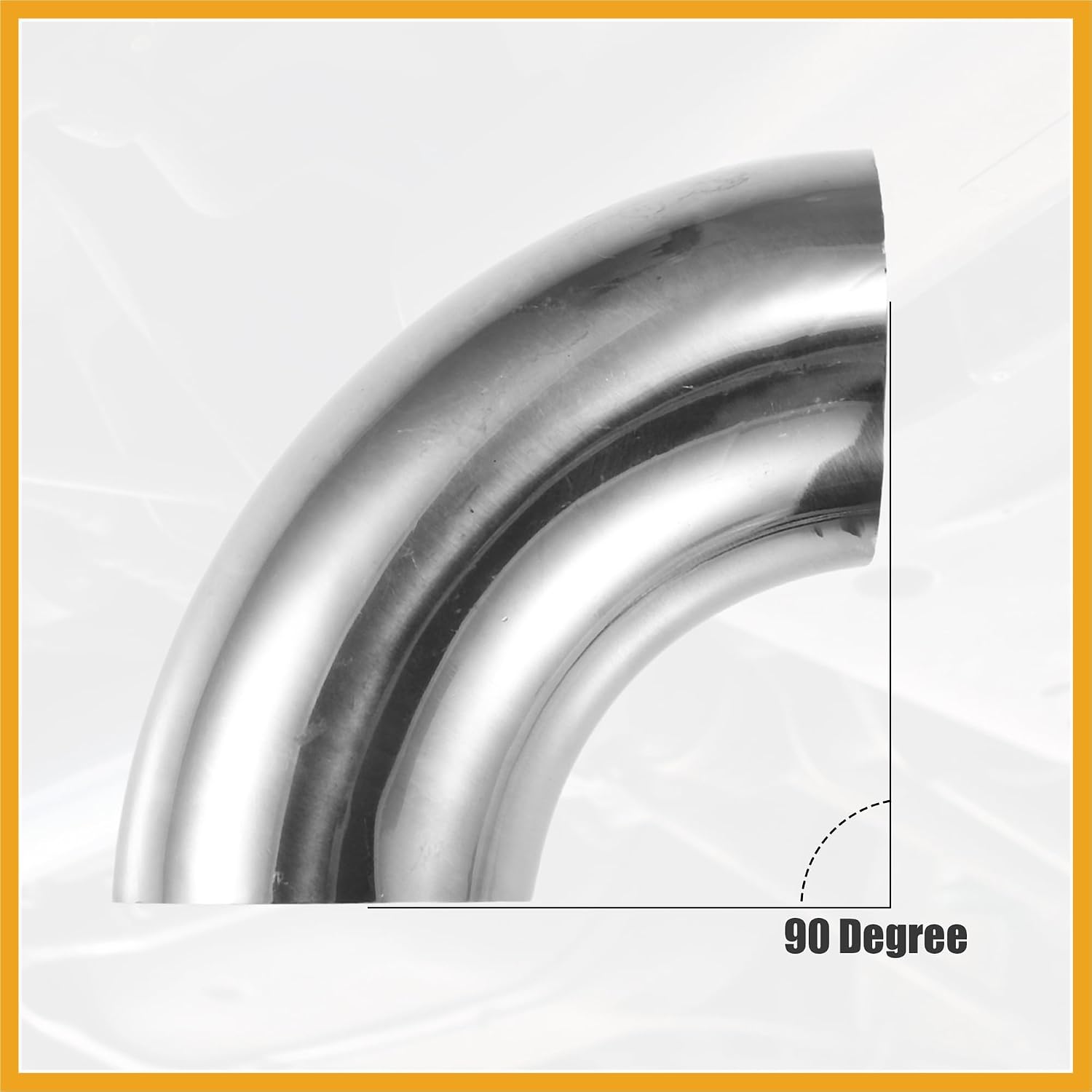 4 Pcs OD 2.25 Inch 90 Degree 1.5mm Thickness Mandrel Bend Elbow SS304 Stainless Steel Bend Tube Exhaust Elbow Pipe for Car Modified Exhaust System Replacement