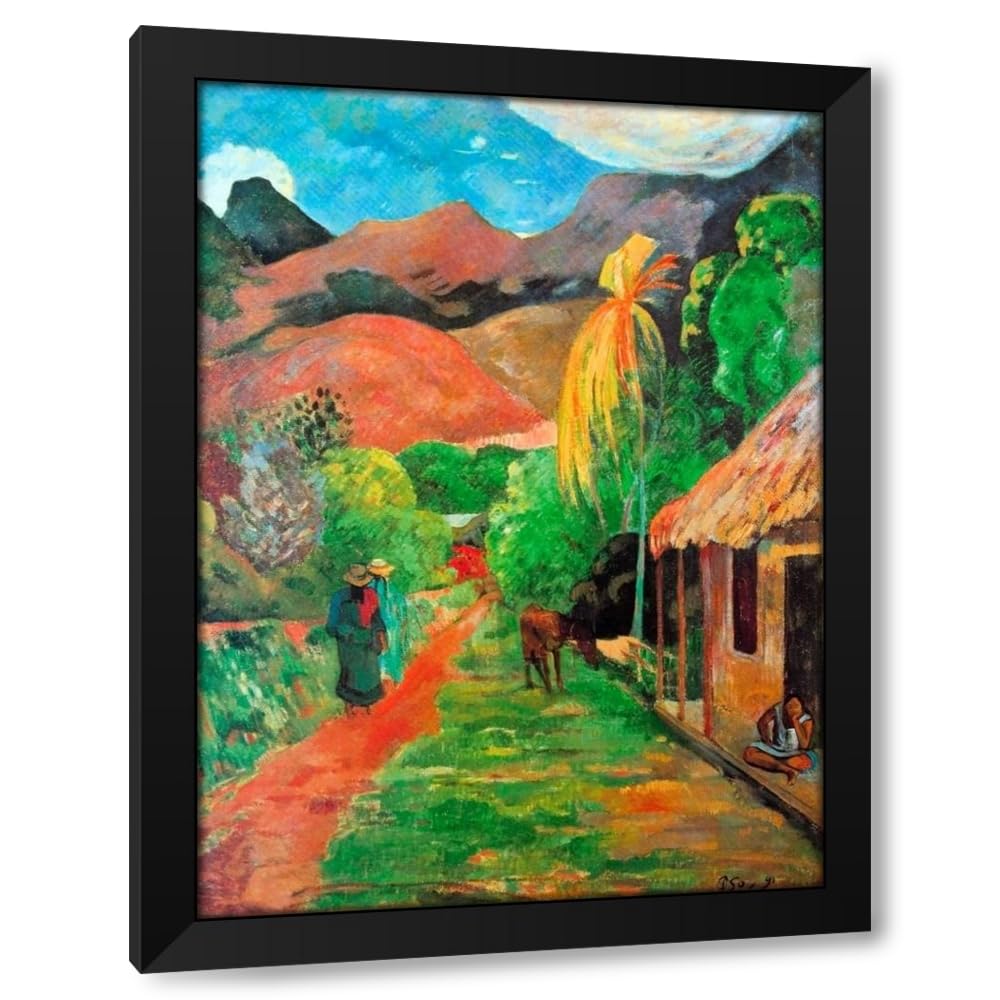 Amazon.co.jp: ArtDirect - ポール・ゴーギャン 14x18 ブラックモダン