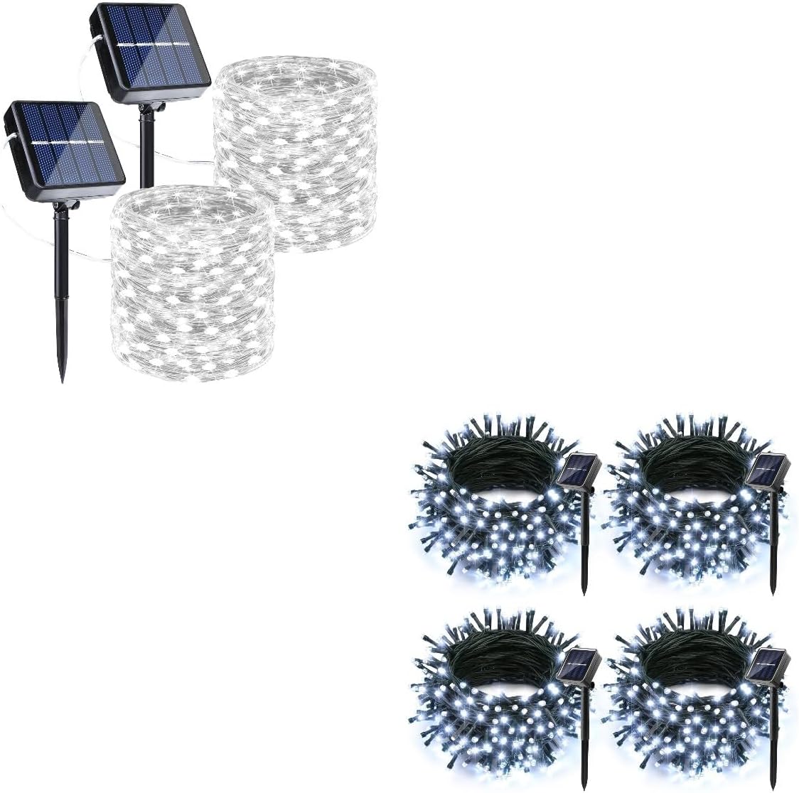 Joomer Bundle 2 Pack Solar Fairy Lights and 4 Pack Solar String Lights