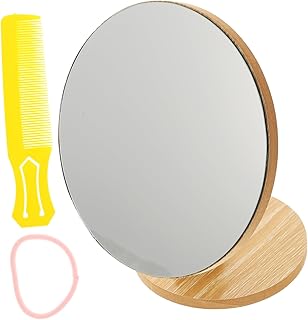 Ipetboom Flexible Wooden Rotating Vanity Mirr...
