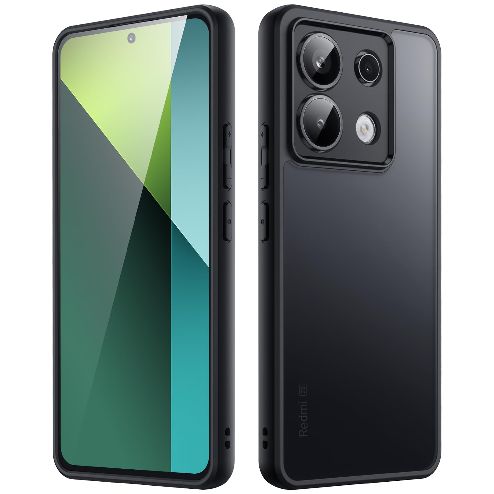 JETech Custodia Opaca Per Xiaomi Redmi Note 13 Pro 5G (solo 5G) – Cover Sottile Antimpronta Con Retro Traslucido, Viola Aurora