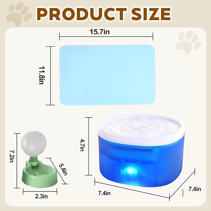 Fuente de Agua para Gatos Haxgecgi 2.2L Automática y Silenciosa miniatura 8