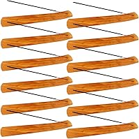 RONYOUNG 12 Pack Wooden Incense Stick Holders - 9.8" Ash Catcher Burners, Portable Pine Wood for Home, Office & Gifts