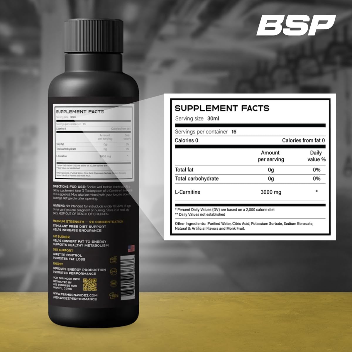 Benavidez Carnitine 3000 Liquid – 3,000 mg Carnitine per Serving | Piña Colada Flavor | Stimulant‑Free Metabolic & Energy Support | Zero Sugar, Monk‑Fruit Sweetened | Keto & Vegan | 16 fl oz