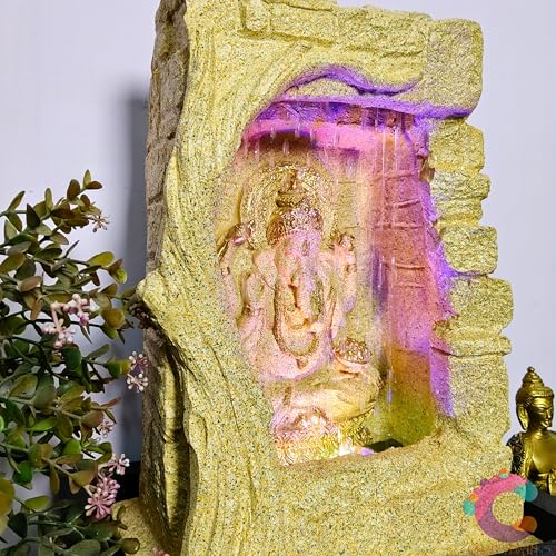 Image of Decorative Water Fountain for Home Decor, Office, Indoor & Outdoor, Garden, Puja Room, Vaastu, Reception, Spa, Gifting. (Shower Ganesha C-015)