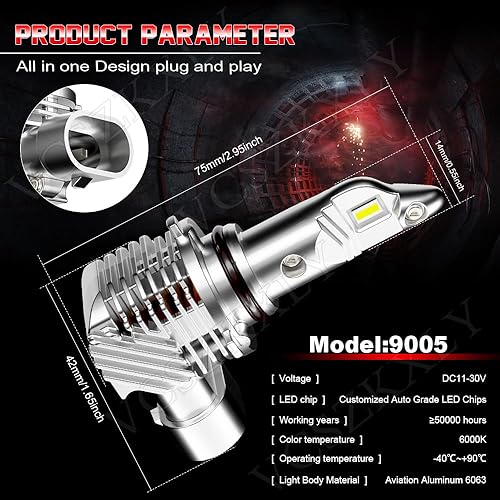 Miniatura 3 de Compatible con faros delanteros Suzuki GSXR 1300 Hayabusa 2005 2006 Suzuki GSXR 1000 1999-2007, kits de conversión de bombillas H7 9005, blanco