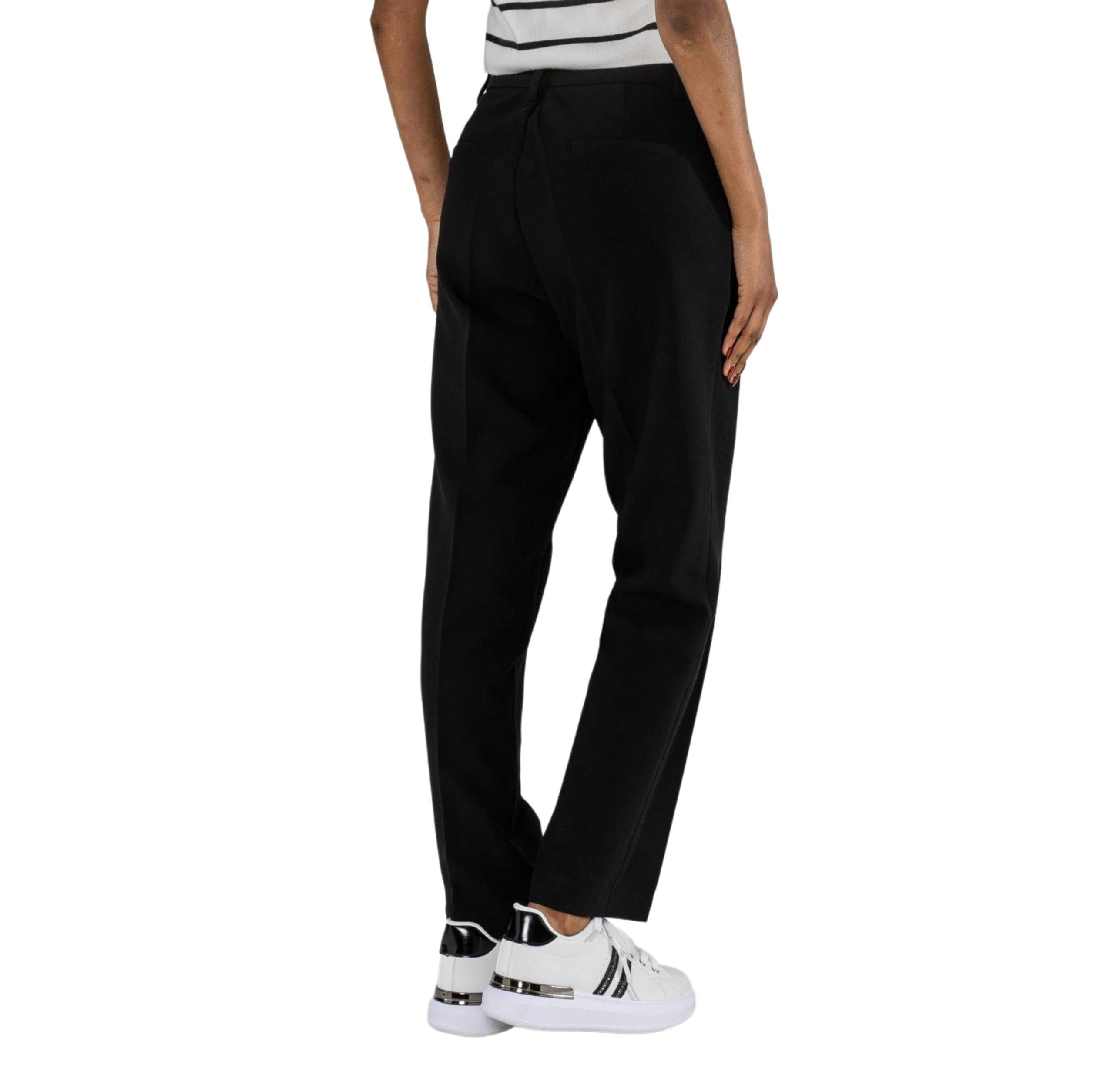 Nina Carter Pantalon chino pour femme - Coupe ajustée - Élégant pantalon en tissu cigarette avec coton stretch - Pantalon d'affaires et de loisirs avec passants de ceinture