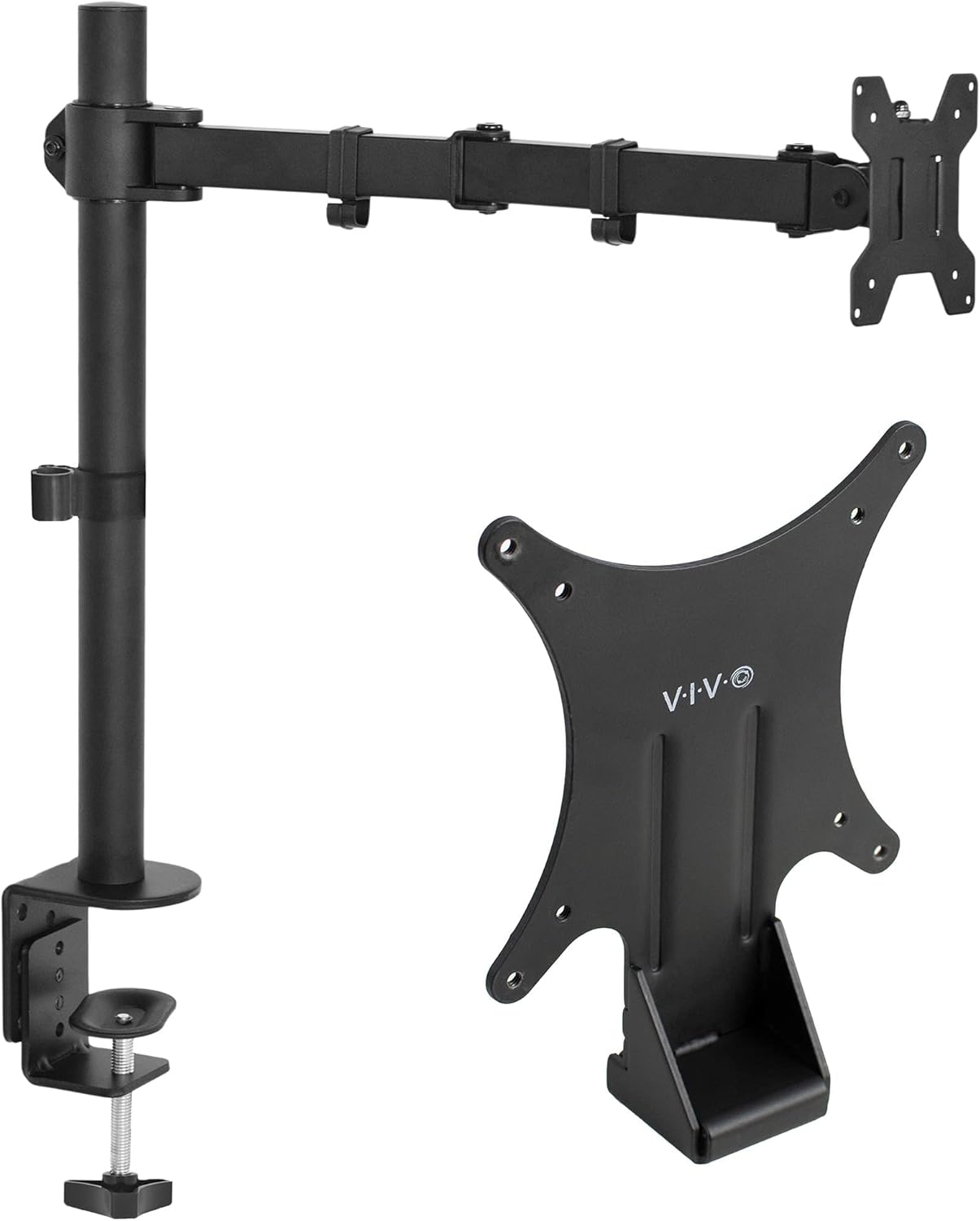 VIVO Quick Attach VESA Adapter Designed for HP Models 27er, 27es, 27ea, 25er, 25es, 24ea, 23er, 23es, 22er, 22es, 22f, 23f, 24f, 25f, and 27f with Single Monitor Desk Mount for Screens up to 22 lbs