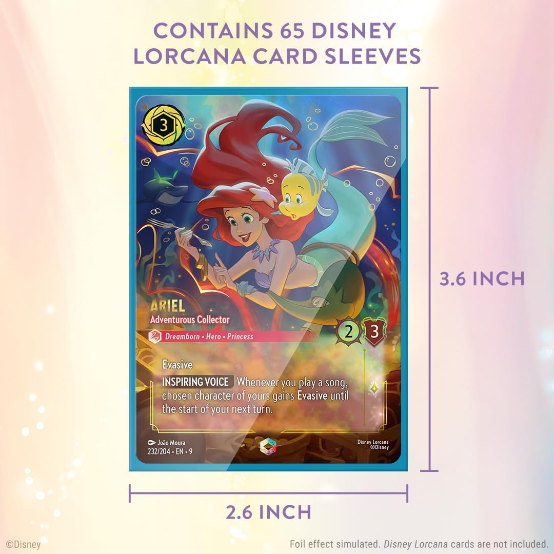 Ravensburger Disney Lorcana TCG Card Sleeve Pack – Mulan: Considerate Diplomat | 65 Protective Sleeves for TCG Decks | Ages 8+