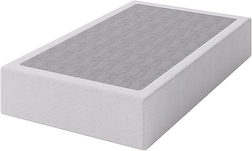 Vista 7 de Somier individual de 9 pulgadas de alto perfil con cubierta de cama de tela, marco de metal resistente sin ruido, base de colchón de estructura